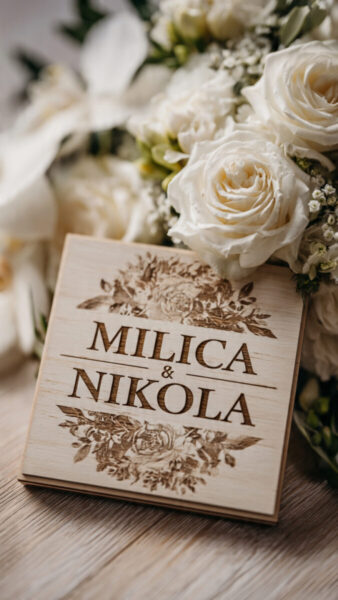 Personalizovana drvena wedding dekoracija