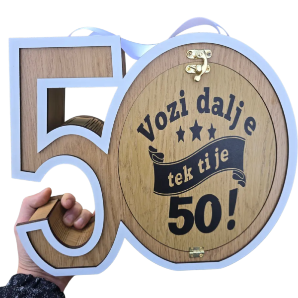 Mini bar kutija u obliku broja 50 poklon
