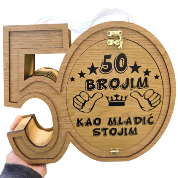 Mini bar kutija u obliku broja 50 poklon
